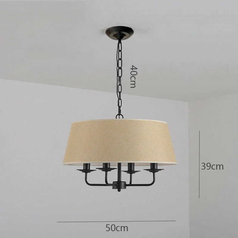 American Retro Living Room Pendant Lights Home Decor Hanging Lamp Dining Room Modern Led Light Fixtures Suspension Luminaire