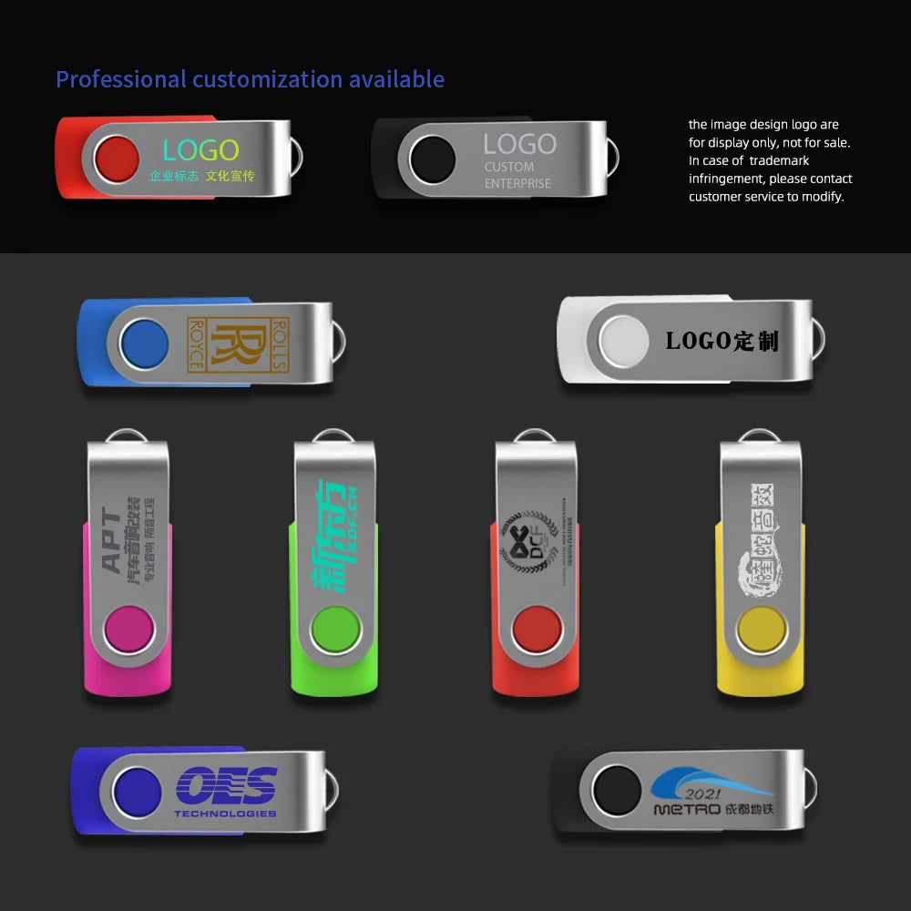 Zsuit 10 Pcs Free Custom USB Flash Drives 4GB 8GB 16GB Pen Drive 32GB 64GB 128GB USB Sticks Pendrive 512MB Gift Memory Stick USB