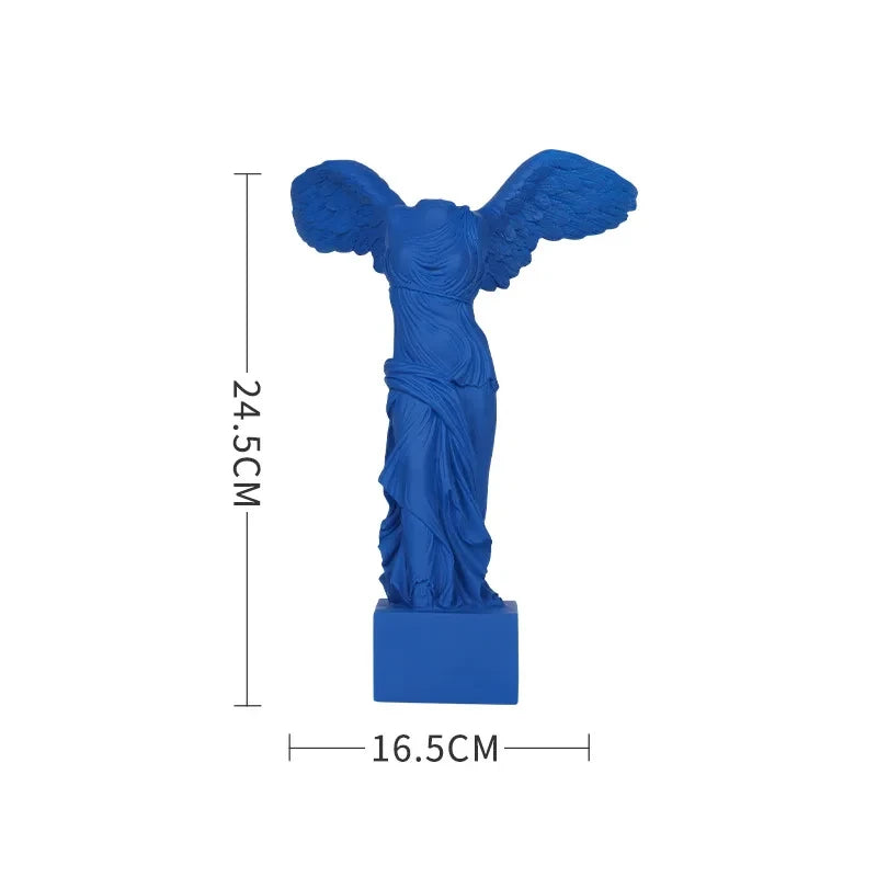 Greek Mythology Statue Goddess of Victory Victoria Figurines Winged Victory of Samothrace Resin Sculpture  Home Decor Ornament