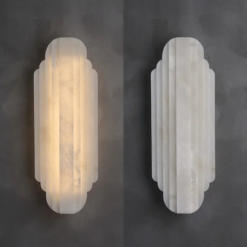 Brass Marble Chandelier Wall Lamp Modern American Style Dimmable Pendant Light for Living Room Bedroom Hotel Villa Home Decor