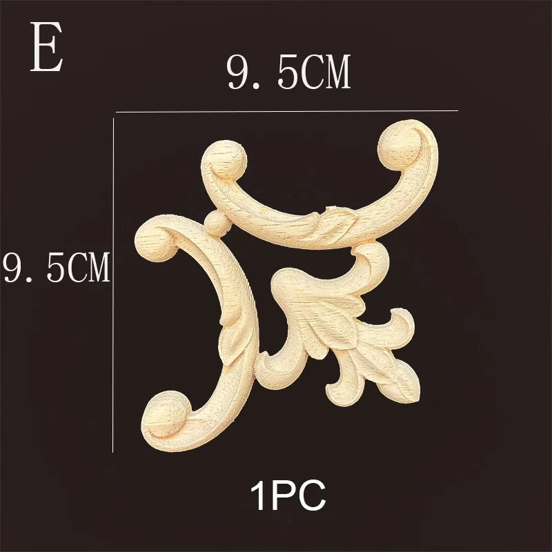 Wood Corner Joint Appliques Molding Home Decor Items Background Wall Decoration for Living Room Wooden Furniture Accessories