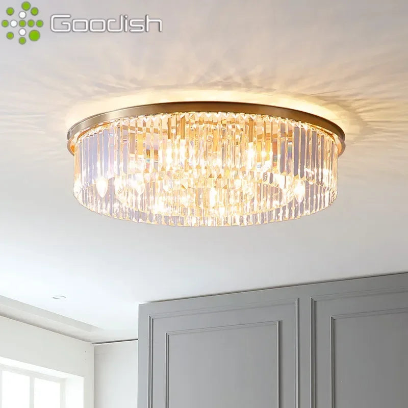 Modern Luxury Pendant Lights Crystal Gold Black Chandelier Hanging Ceiling Lamps for Living Dining Restaurant Hall Home Decor