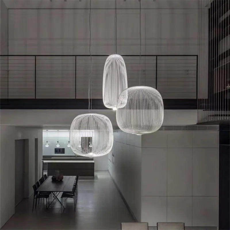 Italian Pendant Lamp minimalist Birdcage Hanging Light Designer Foscarini Spokes 1/2 Light  Home Decor stairway spot lighting
