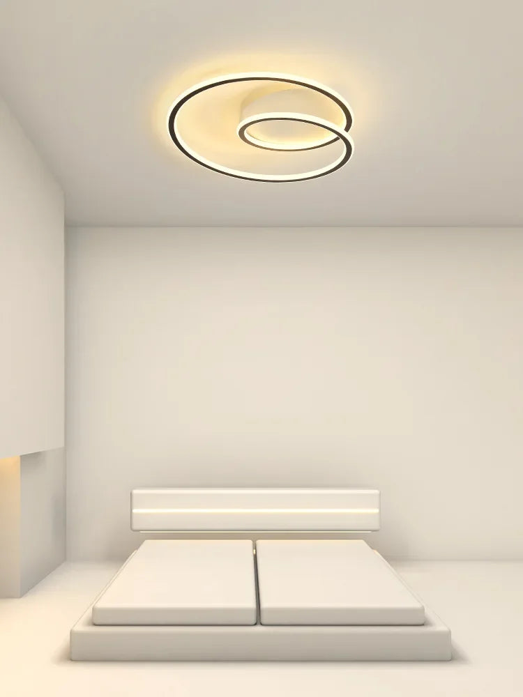 Modern Minimalism Round Bedroom Ceiling Light Creative Aluminum Dimmable Study Room Led Lamp Lighting Home Decor Luster Fixtures