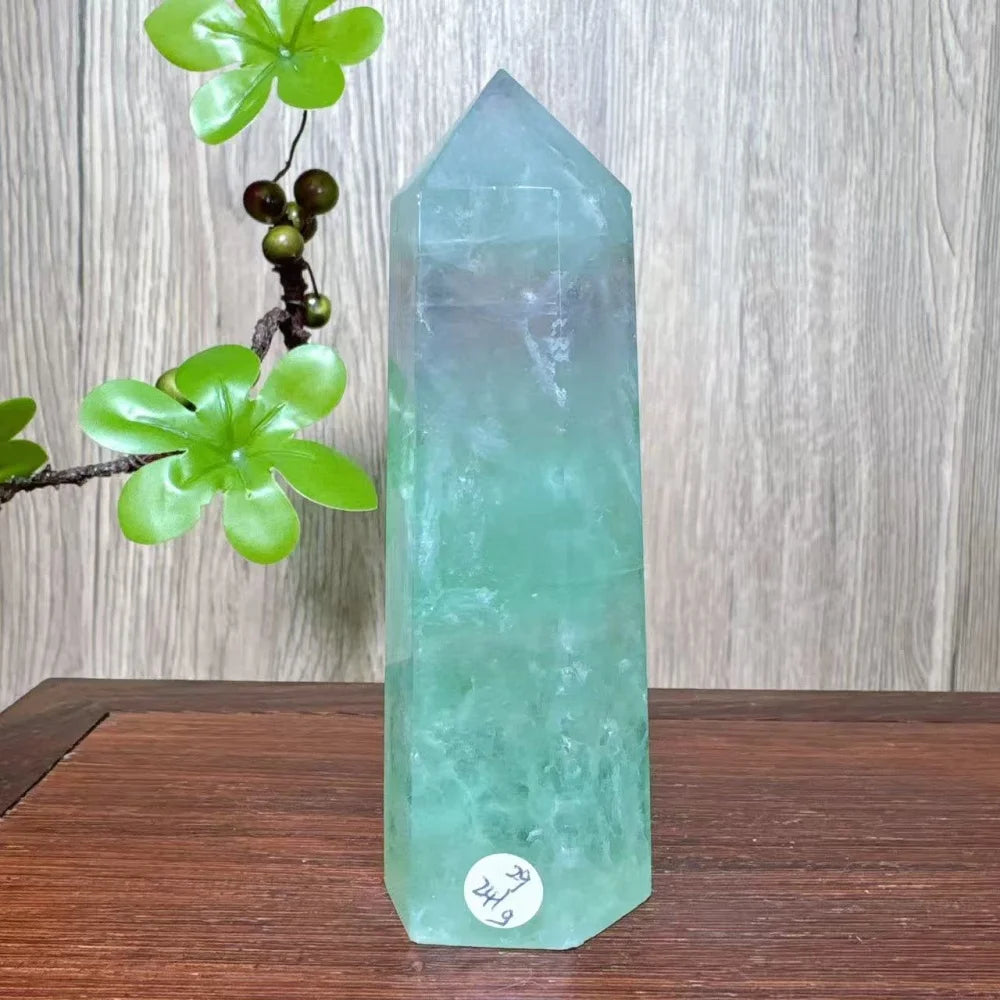 Unique Large Natural Colourful Fluorite Tower Crystal Wand Reiki Healing Mineral Stones Crafts Home Decor Christmas Gifts