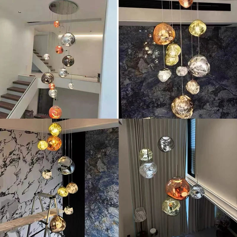 Modern home decor led lights pendant light lamps forstaircase Chandeliers for living room hanging light indoor lighting