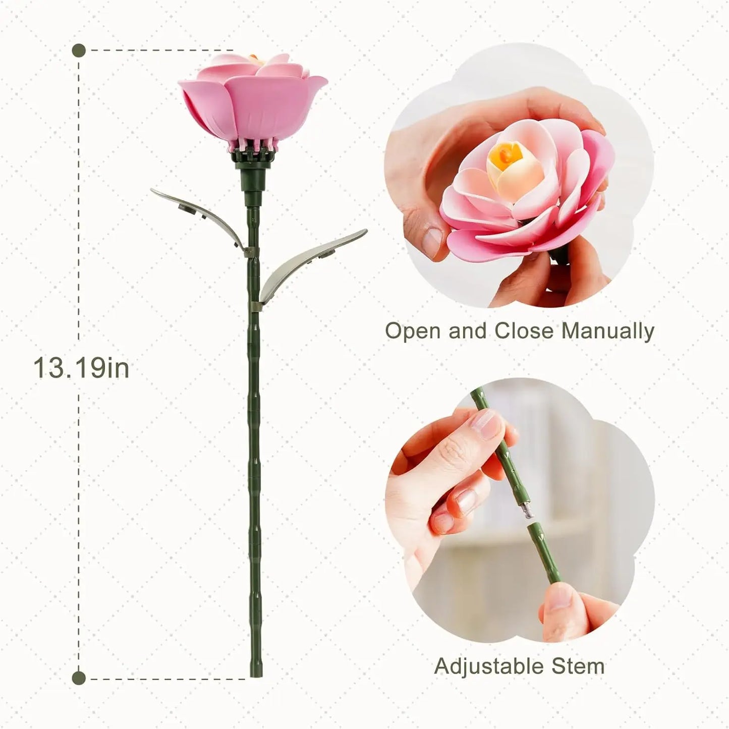 Rolife 3D Puzzle Flowers Wooden Model Kits Home Decor Accessories Living Room Gifts  on Valentine's Day Flower for Women