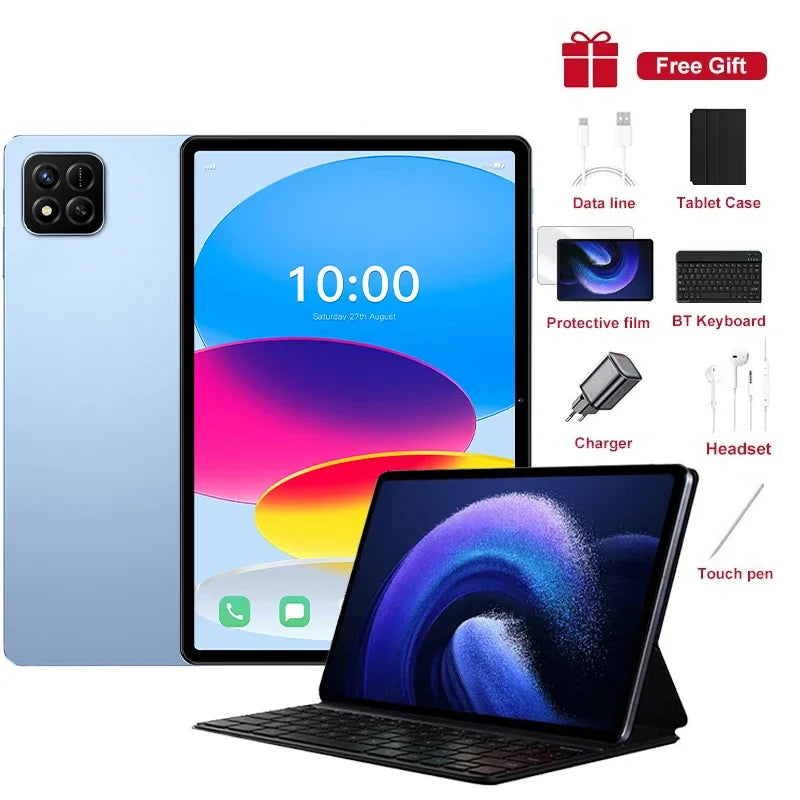 2026 Original Pad 7S Pro Tablet 10.1" HD Android 4GB+32GB Global Version Gaming Tab 4000mAh Dual SIM Children Kids Tablet PC