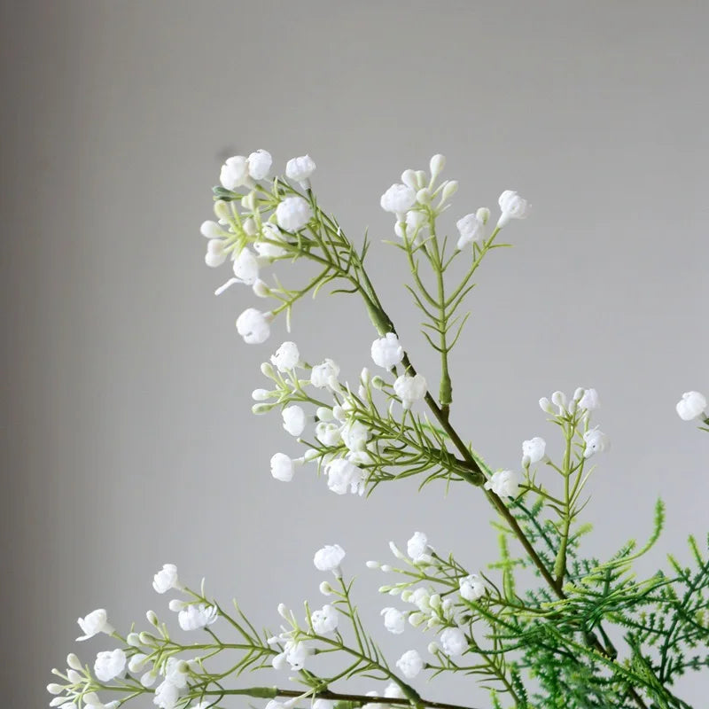 6Pcs Artificial Baby's Breath Gypsophila White Flowers Fake Floral Stems for Wedding Centerpieces Decoration Bouquet Home Decor