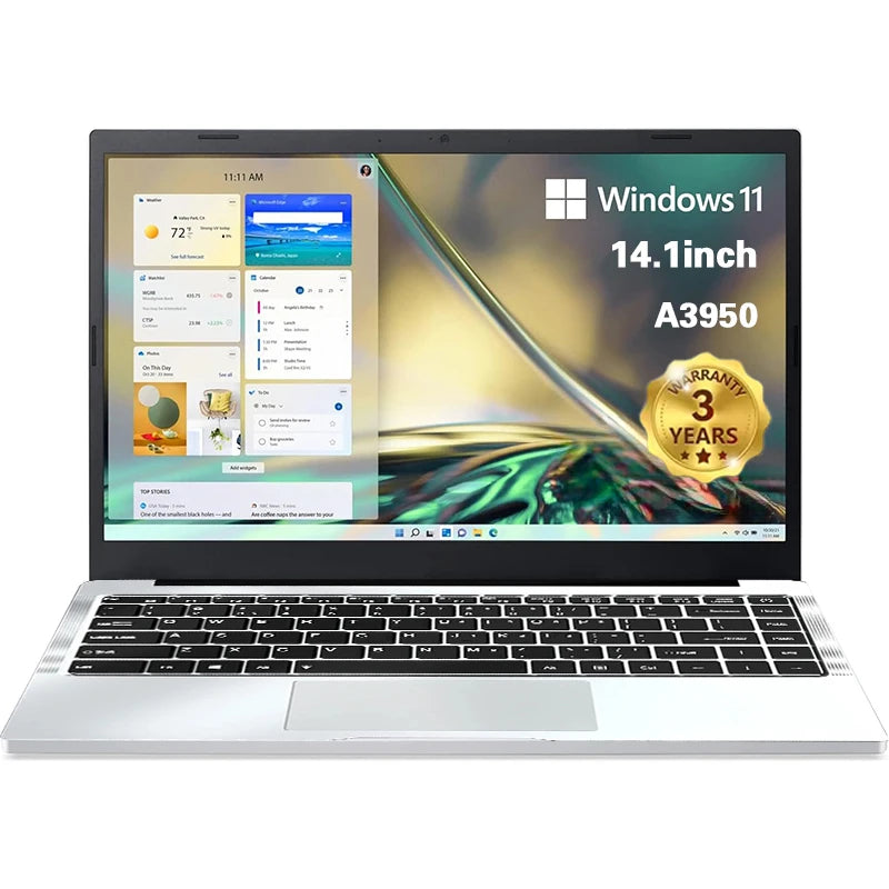Intel Core i7 9850H Atom A3950 Windows 11 Pro Laptop Gamer SSD 1TB RAM 16GB Portable Laptops Computer Gaming 14.1" Notebook PC