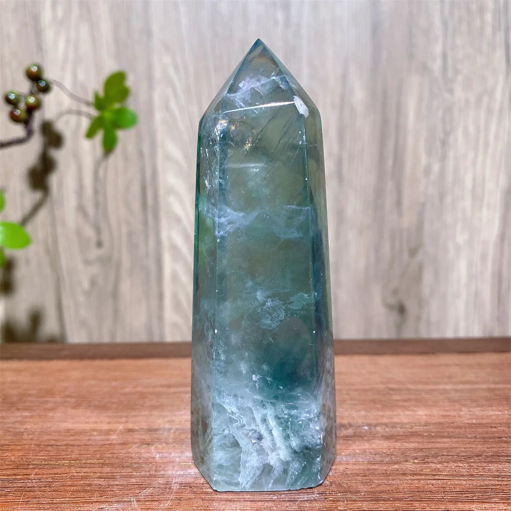 Unique Large Natural Colourful Fluorite Tower Crystal Wand Reiki Healing Mineral Stones Crafts Home Decor Christmas Gifts