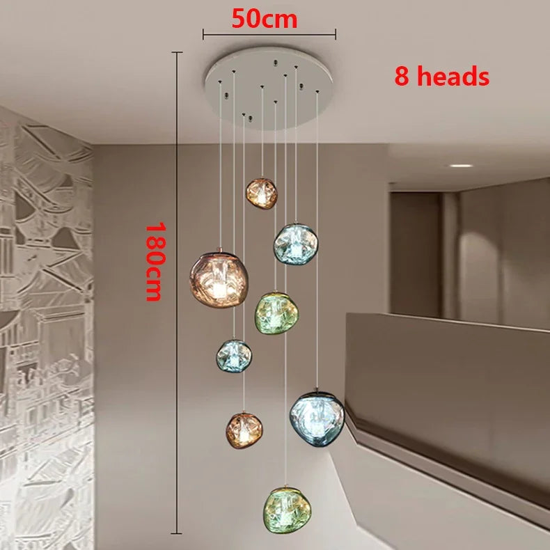 Modern home decor led lights pendant light lamps forstaircase Chandeliers for living room hanging light indoor lighting