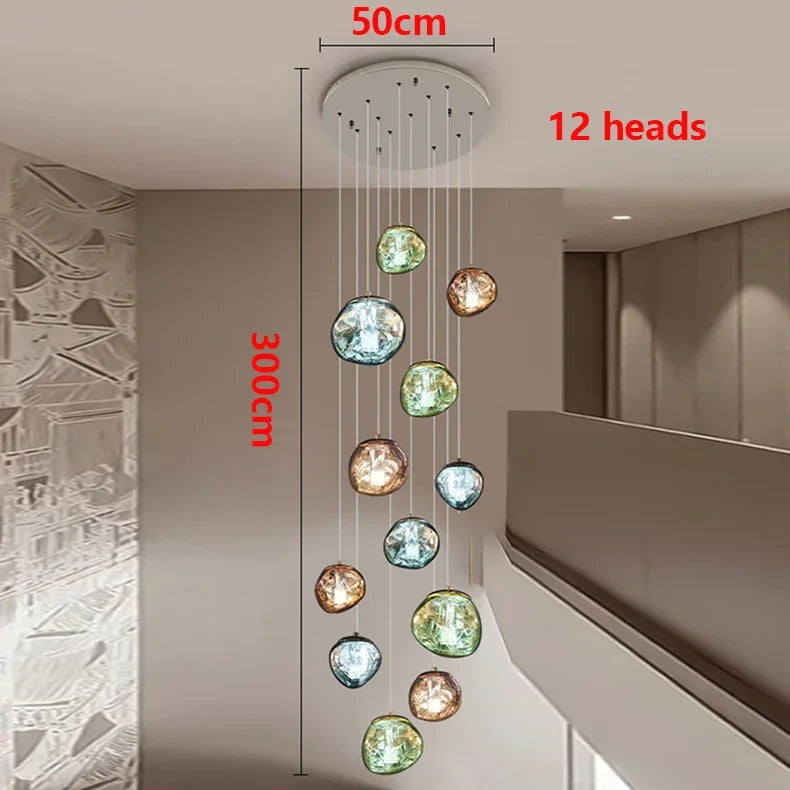 Modern home decor led lights pendant light lamps forstaircase Chandeliers for living room hanging light indoor lighting