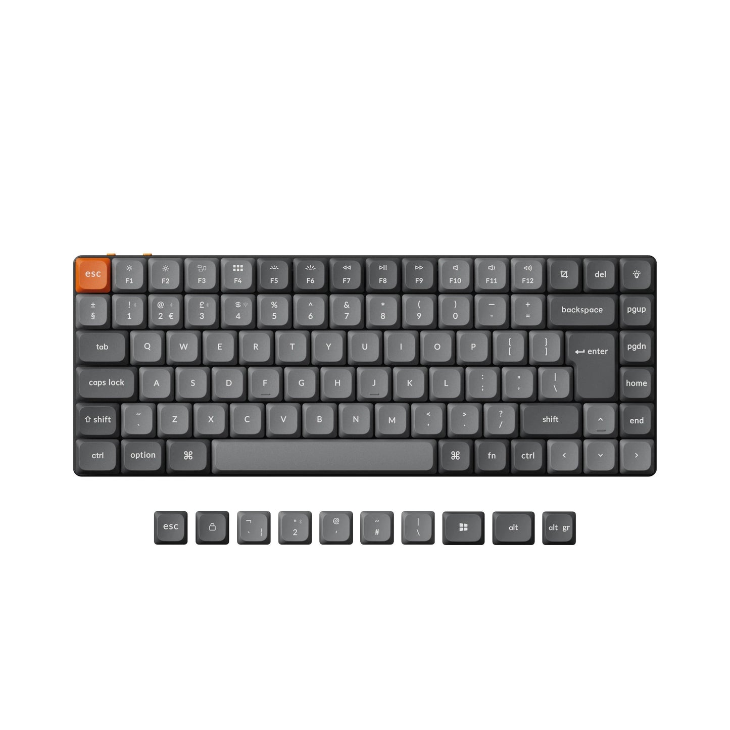 Keychron K3 Max ISO Layout QMK Wireless Custom Mechanical Keyboard Low Profile Gateron Switch Double-Shot PBT Keycap