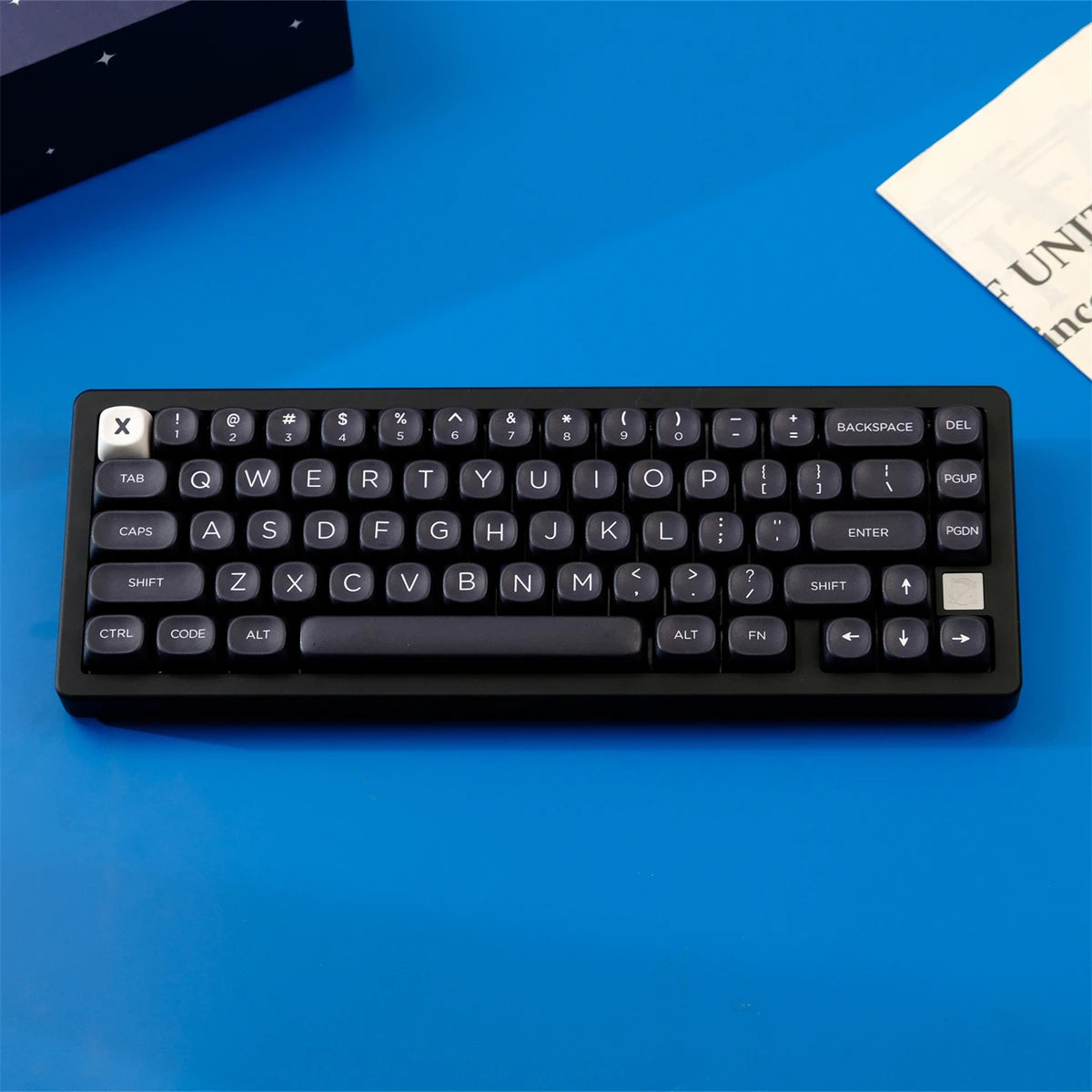 125 Keys WOB GMK Keycaps Minimalist Black MOA Custom Key Caps Set for Mx Cherry Switch DIY ISO Layout GMK Mechanical Keyboard