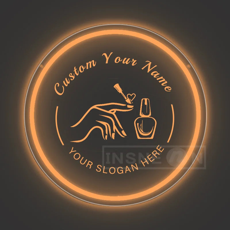 Custom LED Neon Signs Personalized Text USB Pink Night Light Switch Control Nail Salon Beauty Shop Home Decor Neon Wall Decor