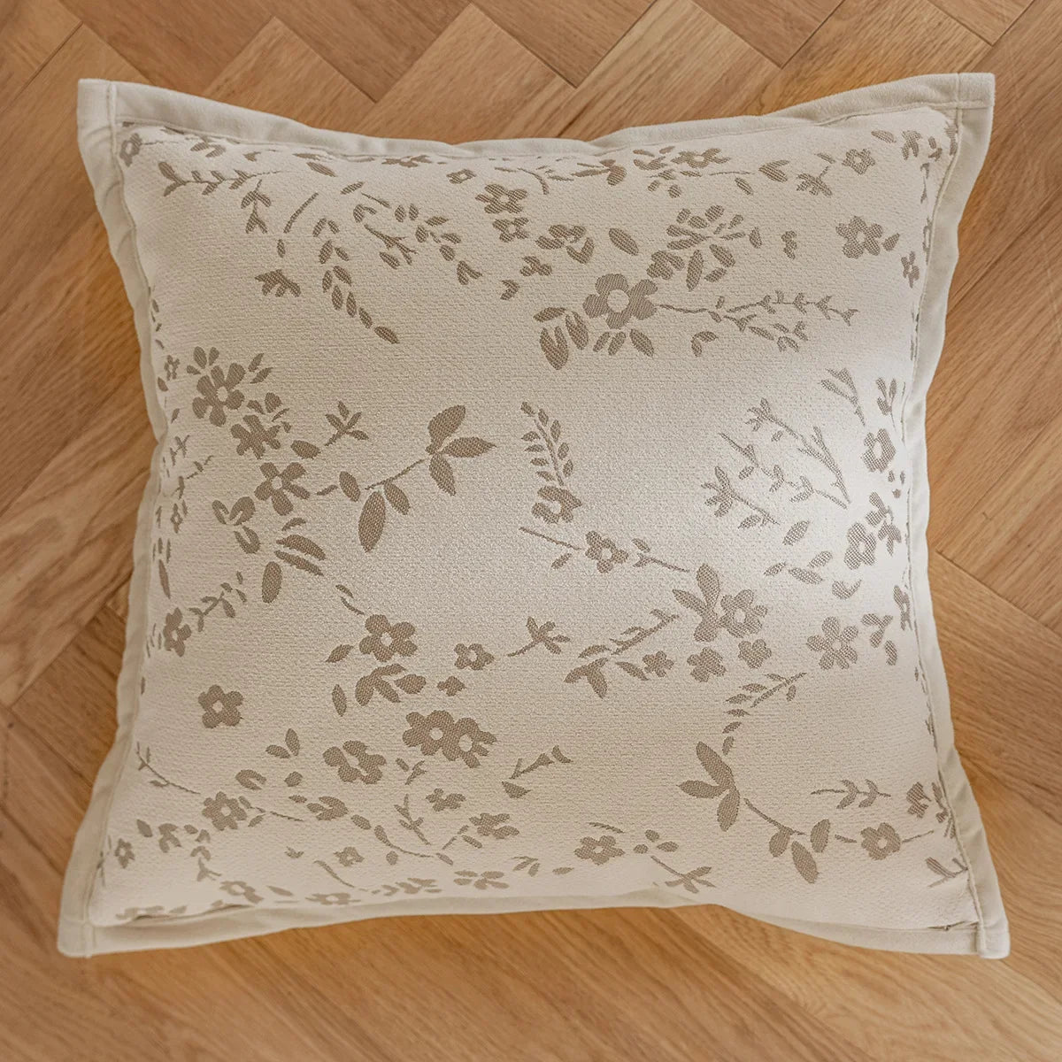 French Cream Style Pillow Covers Decorative Ins Plant Jacquard Cushion Cover 45*45 Home Decor Living Room Decoration Pillowcases