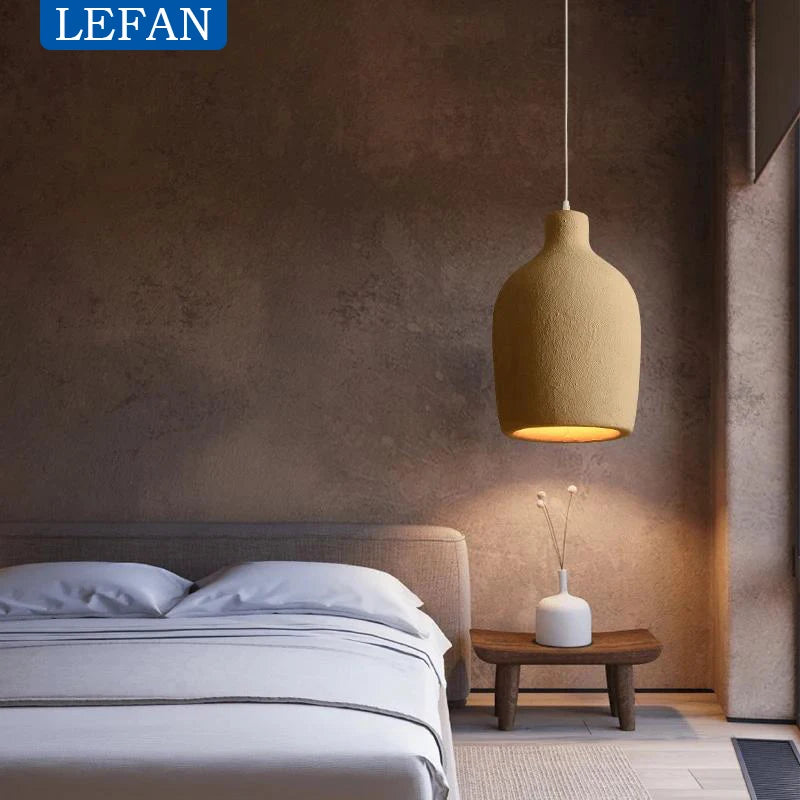 Morden Restaurant LED Chandelier Light Bar Designer Bedroom Bedside Lamp Home Decor Cement Living Room Homestay Hanging Light