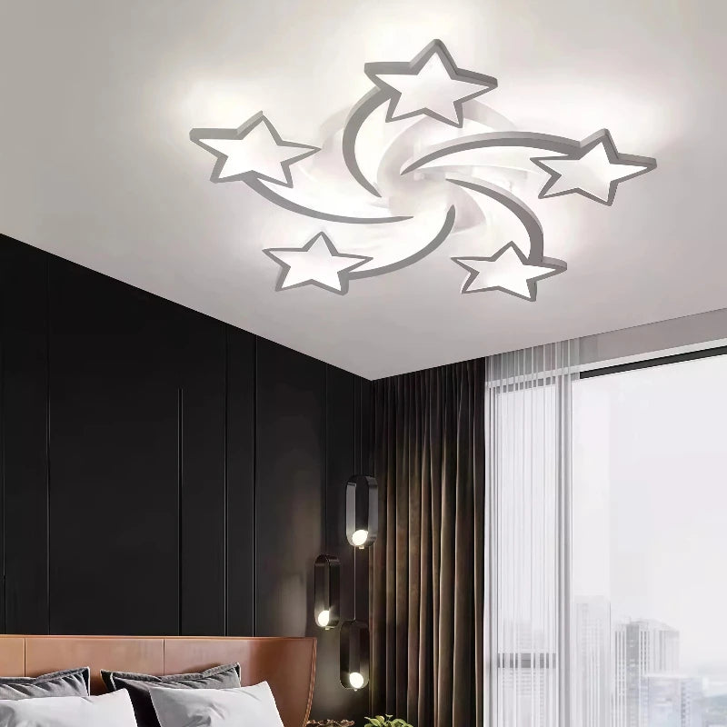 Modern Minimalist High-end LED Ceiling Chandeliers Flower Creative Pendant Lamps Design Bedroom Dinning Home Decor Light Fixture