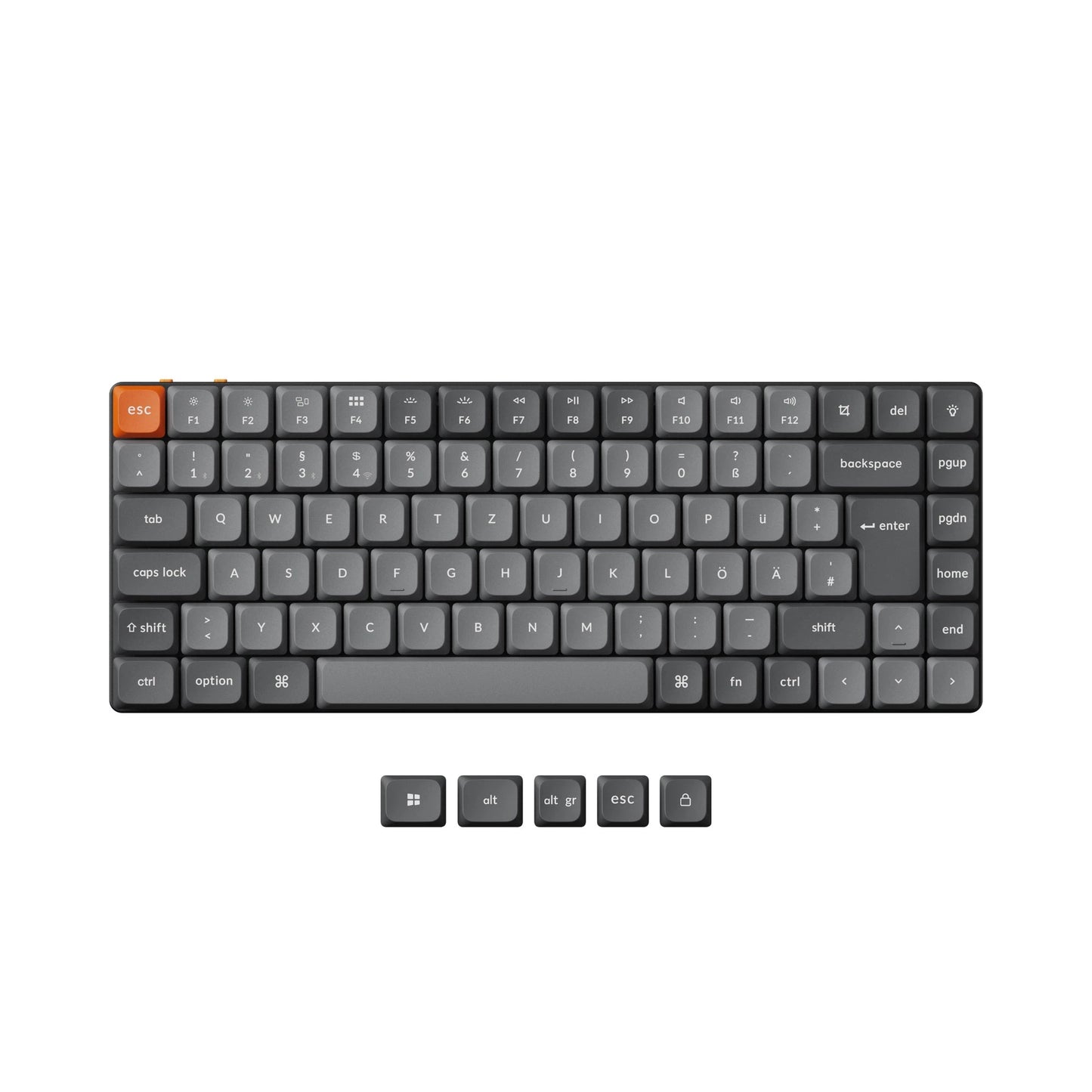 Keychron K3 Max ISO Layout QMK Wireless Custom Mechanical Keyboard Low Profile Gateron Switch Double-Shot PBT Keycap