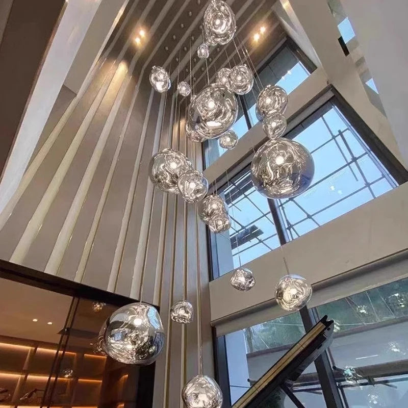 Modern home decor led lights pendant light lamps forstaircase Chandeliers for living room hanging light indoor lighting