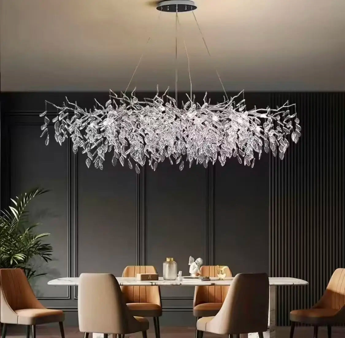 Modern Luxury Home Decor Crystal Chandelier For Kitchen Island Dining Tables Living Rooms Pendant Lamps Indoor Lighting Fixture