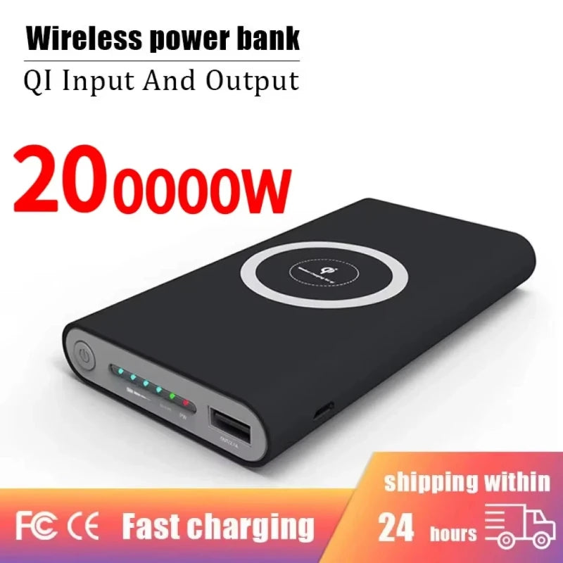 Oneplus Magnetic Power Bank Super Thin Wireless 200000mah High Capacity Backup Battery Two-way Fast Charger For iPhone Xiaomi