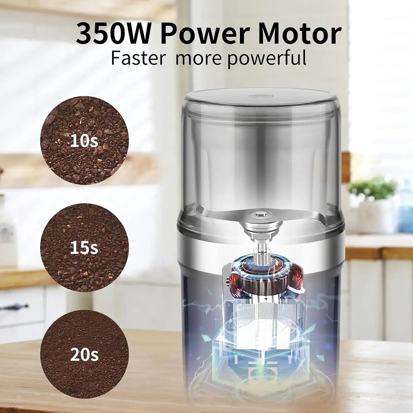 Multifunctional Food Grinder Electric Coffee Bean Grinder Grains Spices Hebals Cereals Coffee Dry Grain Mill Beans Crusher