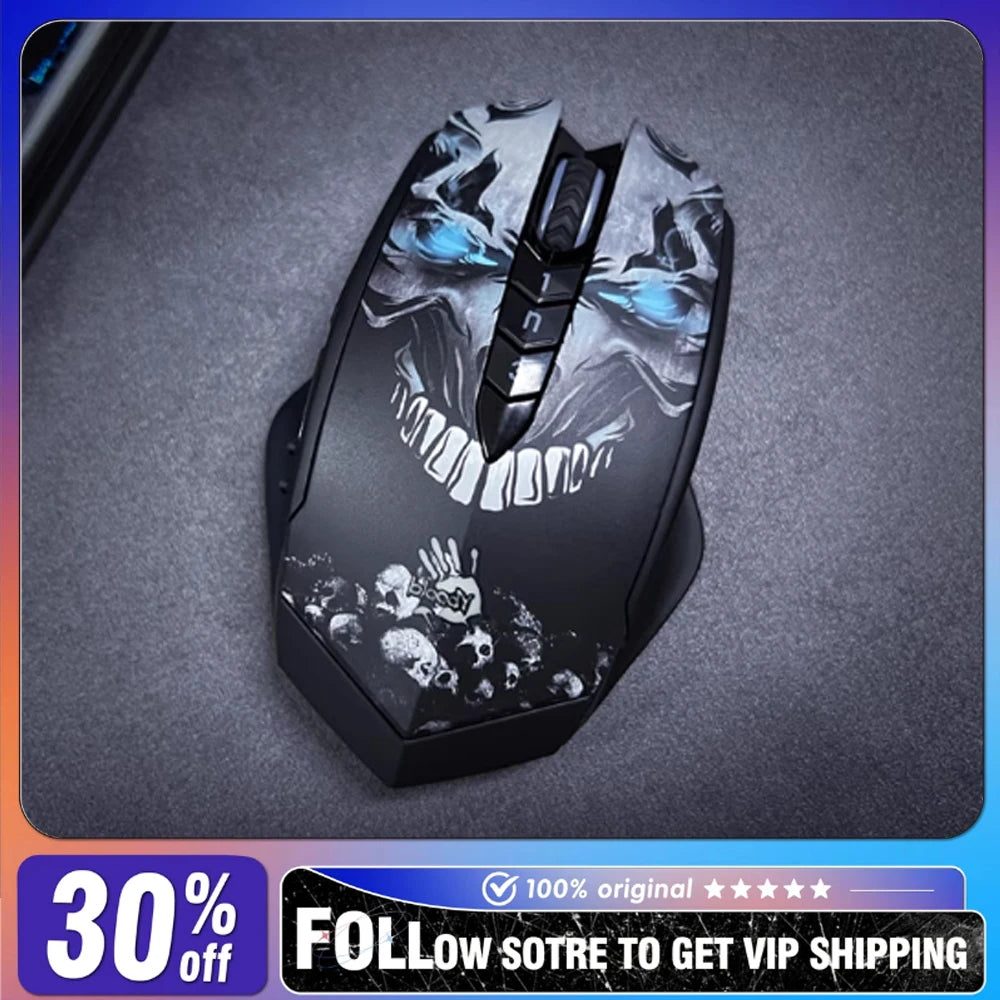 Bloody R80 Plus Wireless RGB Mouse BC3332-5 Sensor 60 Hours Long Battery Life Business Office E-sports Gaming Mouse Gifts