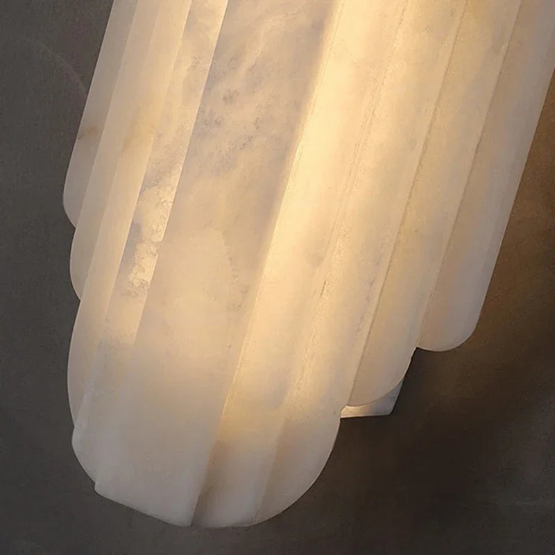 Brass Marble Chandelier Wall Lamp Modern American Style Dimmable Pendant Light for Living Room Bedroom Hotel Villa Home Decor