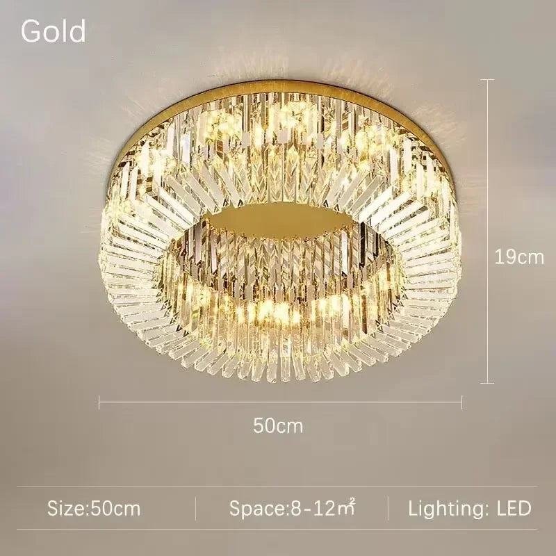 European Style Crystal Pendant Lamps for Bedroom Ceiling Modern Home Decor Ornaments Interior LightingLiving Room Lamps