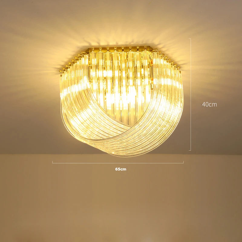 Modern Luxury Crystal Iron Chandelier Living Room Restaurant Bedroom Villa Hotel Lobby Highend Led Ceiling Lamp Home Decor Light