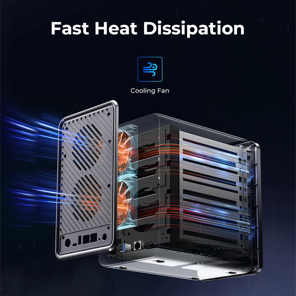 Orico TS200 USB 3.2 MetaCube Household Storage SATA NAS 2/5 Bay HDD/SSD Enclosure 40TB/100TB House Personal Cloud Serve Backup