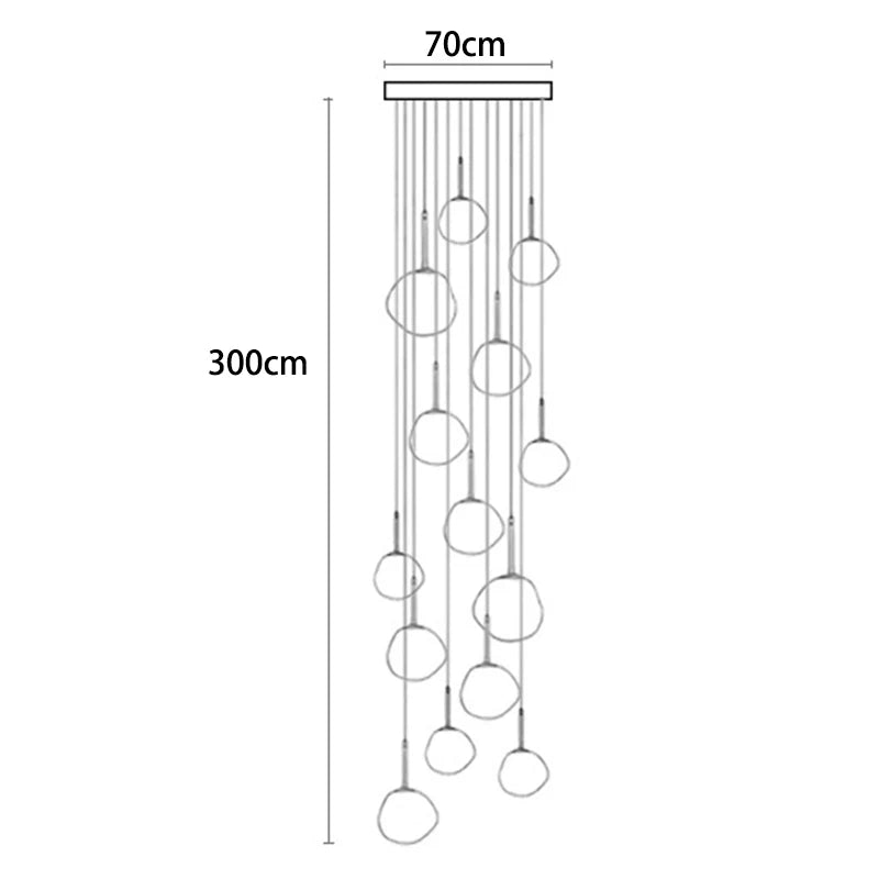 Modern home decor led lights pendant light lamps forstaircase Chandeliers for living room hanging light indoor lighting