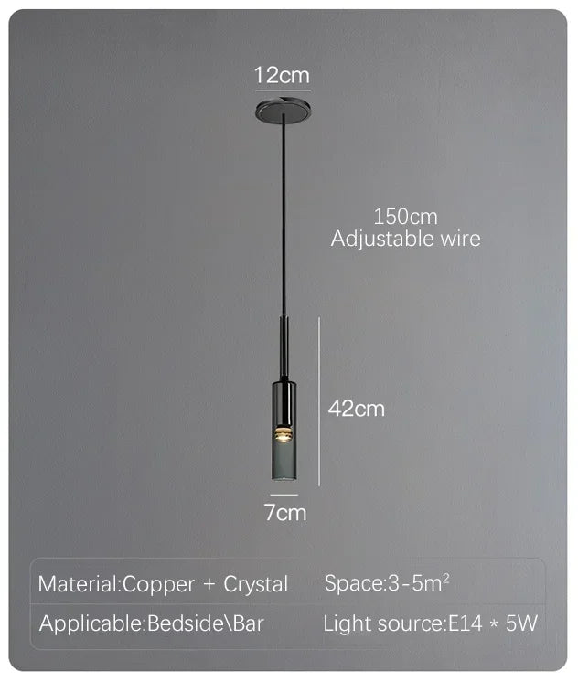 Nordic Minimalist LED Glass Chandelier Ceiling Pendant Lamp Bedroom Bedside Bar Counter Home Decor Lighting Fixtures
