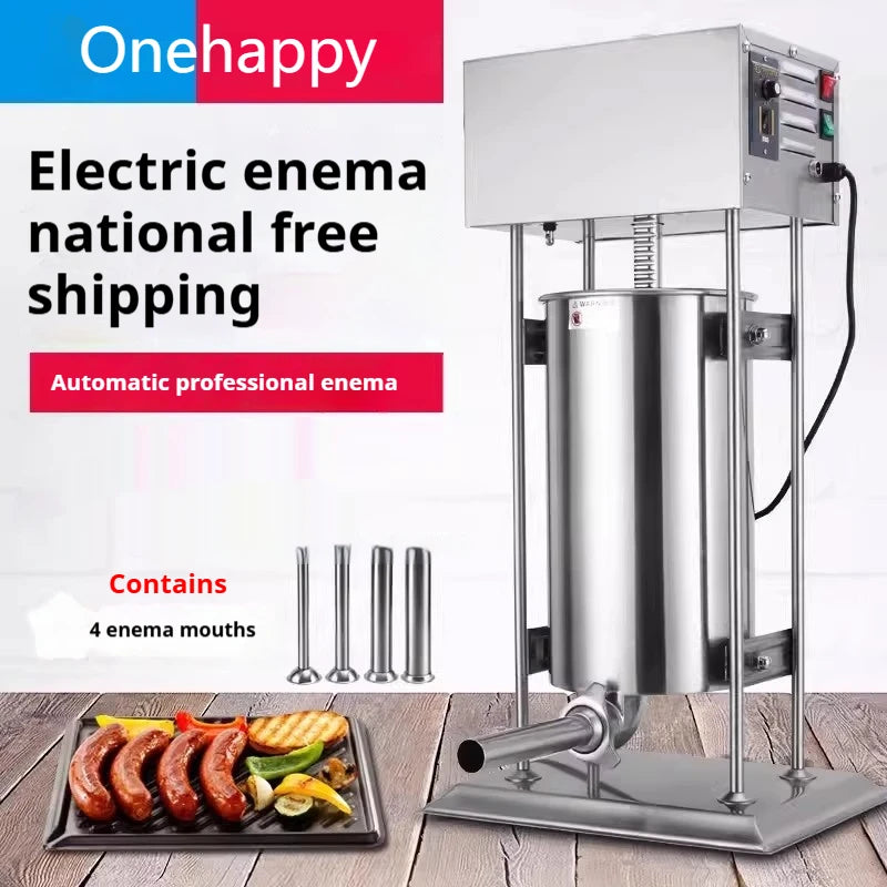 Electric & Manual Sausage Stuffer - 304 Stainless Steel Machine for Home and Commercial Use