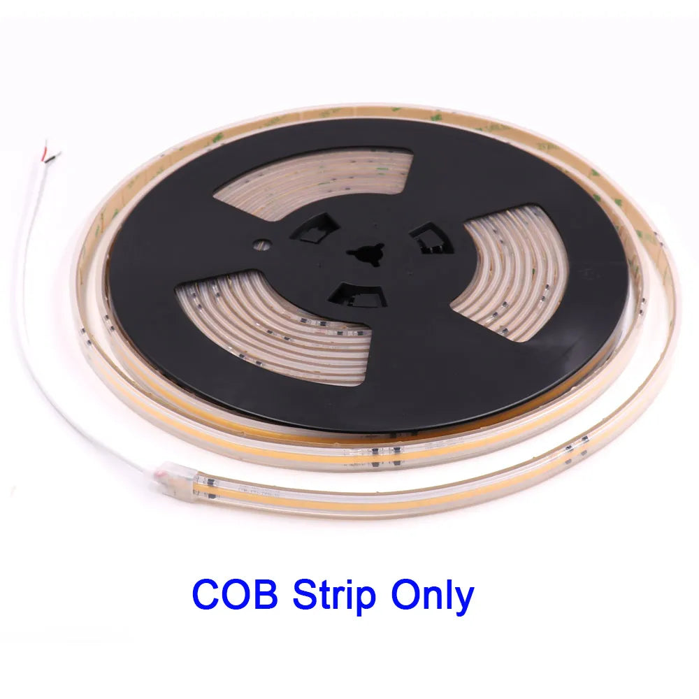 IP67 COB LED Strip AC 110V 120V 130V 220V 230V 240V Super Bright FOB COB LED Tape Ribbon Lights 10m 20m 30m 50m for Home Decor