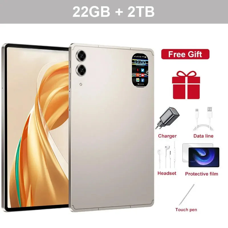 New Pad 7S Pro Tablet PC 22GB+2TB Original 10000mAh Dual SlM Card Global Version 10.1HD Screen Android 15 Tab Children's Tab