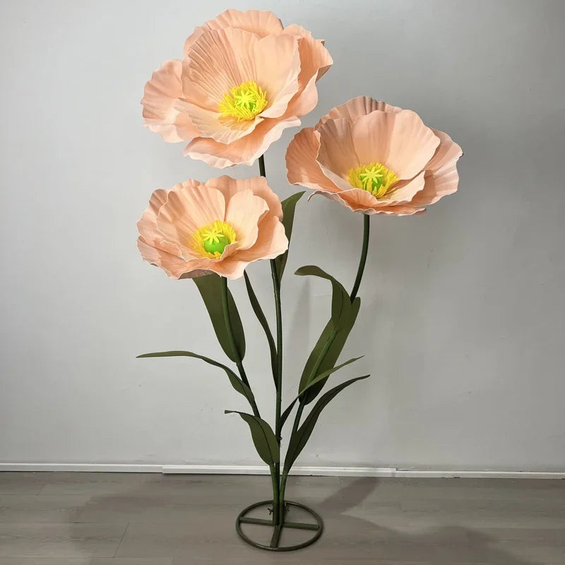 3PCS Large Paper Flowers Giant Artificial Flower Wedding Decoration Customized Artificial Flower Window Display Party Home Decor