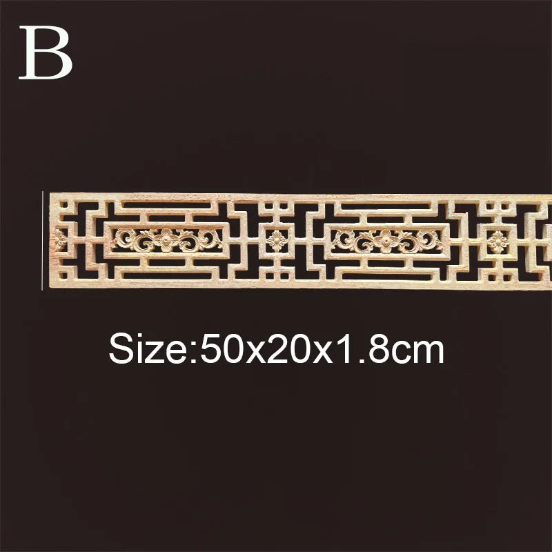 Decorative Wood Molding wood Carved Corner Onlay Applique Frame Cabinet Home Decor Figurines Wall Art Furniture Accessories