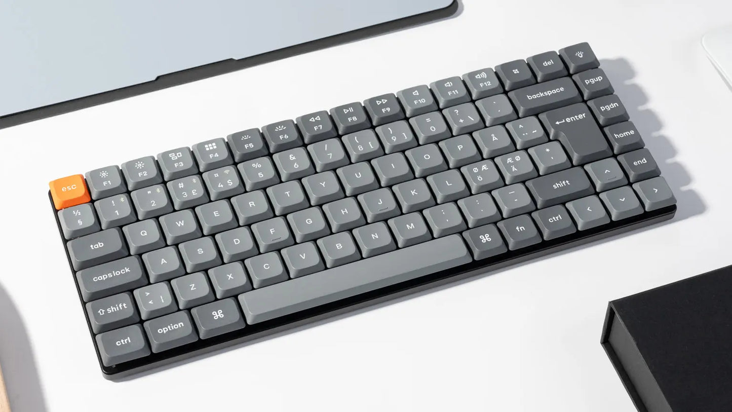 Keychron K3 Max ISO Layout QMK Wireless Custom Mechanical Keyboard Low Profile Gateron Switch Double-Shot PBT Keycap