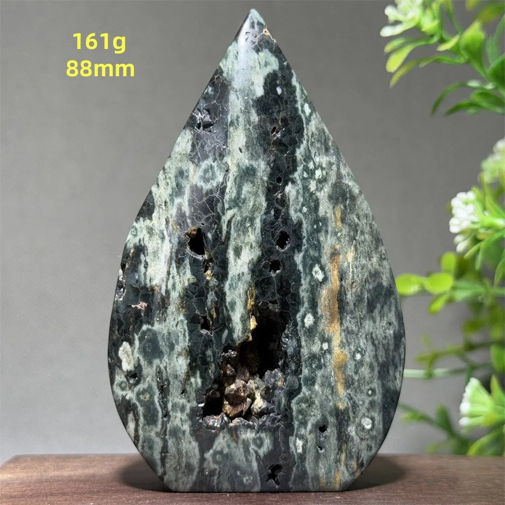 Natural Ancient Ocean Jasper Crystalline Cluster Free Form Torch Mineral Rock Spirit Energy Witchcraft Healing Home Decor Gift