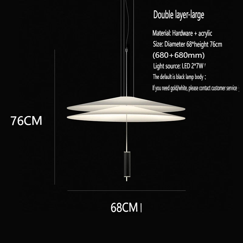 Nordic Flying Saucer LED Chandelier Personality Home Decor Hanging Lamp Dining Table Bar Living Room Artistic UFO Pendant Lamp