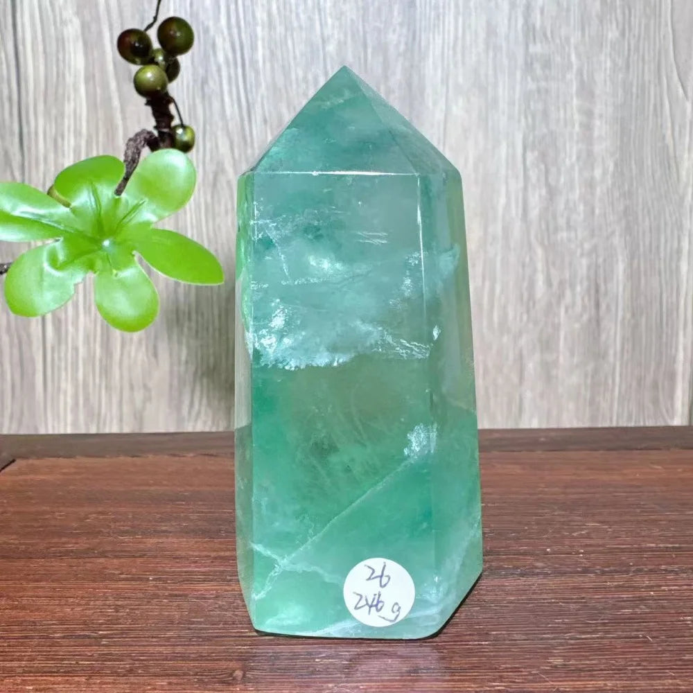 Unique Large Natural Colourful Fluorite Tower Crystal Wand Reiki Healing Mineral Stones Crafts Home Decor Christmas Gifts