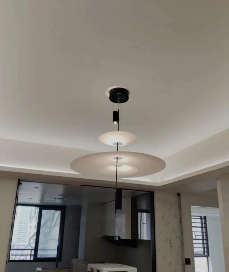 Nordic Flying Saucer LED Chandelier Personality Home Decor Hanging Lamp Dining Table Bar Living Room Artistic UFO Pendant Lamp