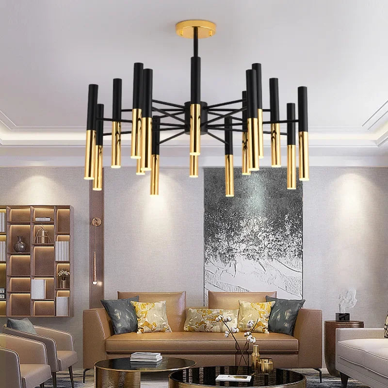 Post-modern Minimalist LED Ceiling Chandelier Lamps Concise Stick Suspension Pendant Lights Home Decor Items Living Room Bedroom