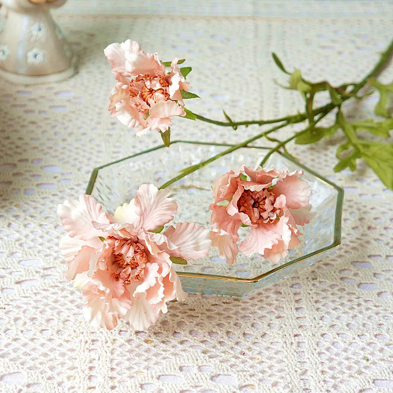 6Pcs Faux 3 Heads Wheel Feng Chrysanthemum Silk Flower for Home Decor Mariage Wedding Floral Party Table Fake Flower Arrangement