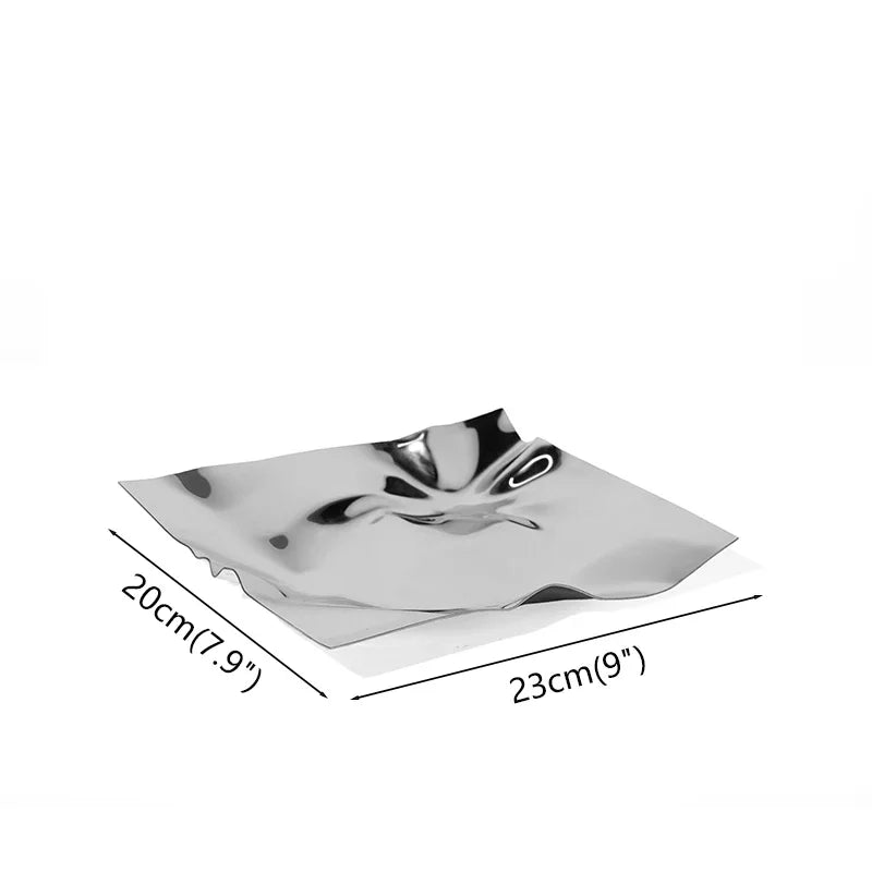 Trinket Dishes Jewelry Dish Storage Bowl Serving Trays Stainless Steel Plate Table Accessories for Home Decor Room Scandinavian