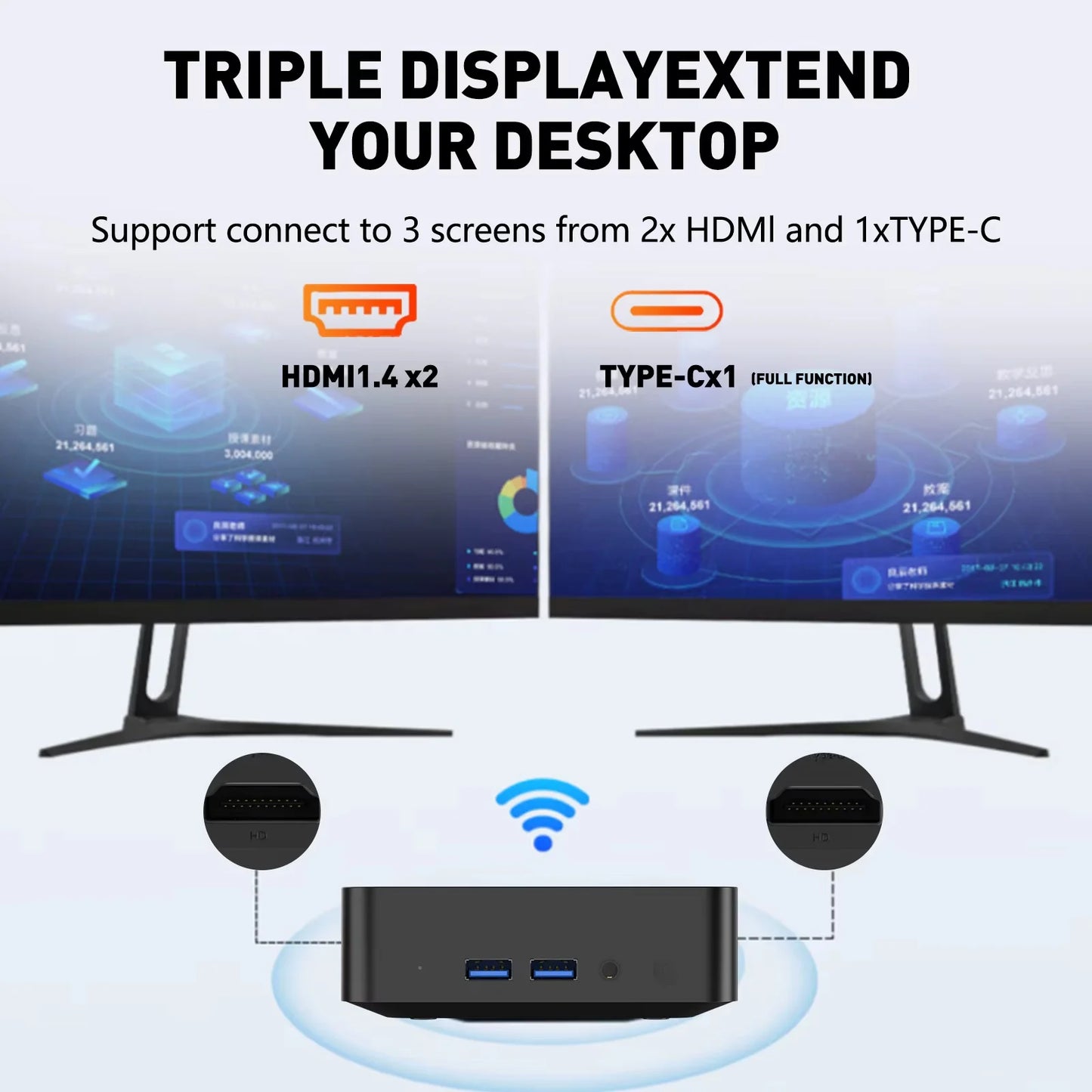 2026 Mini PC Windows 11 Intel Core i9 10980HK i7 4510U Portable Gaming Mini PC 16GB RAM 1TB SSD WiFi6 BT5.2 4K Mini Computer PC
