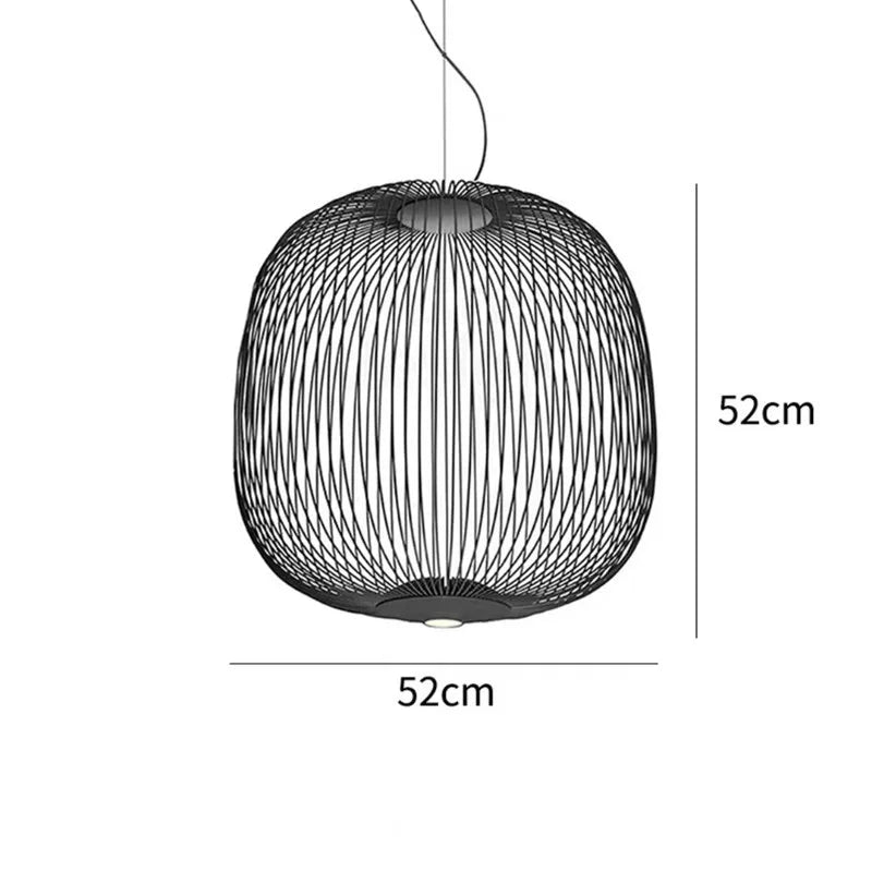 Ameican Birdcage Villa Metal LED Pendant Light Design Artistic Style Lamp for Home Decor Hotel Exhibition Living Room Chandelier